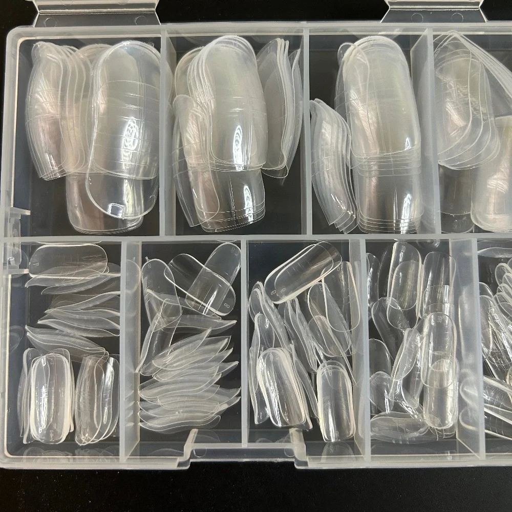 Clear Poly Gel Nail Forms For Toenails 300 Piece Set